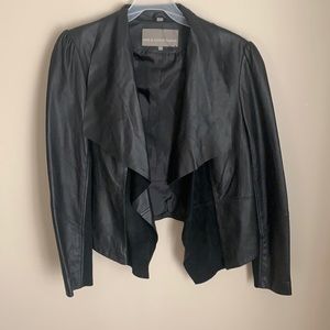 Bod & Christensen 100% leather open front jacket size XL
